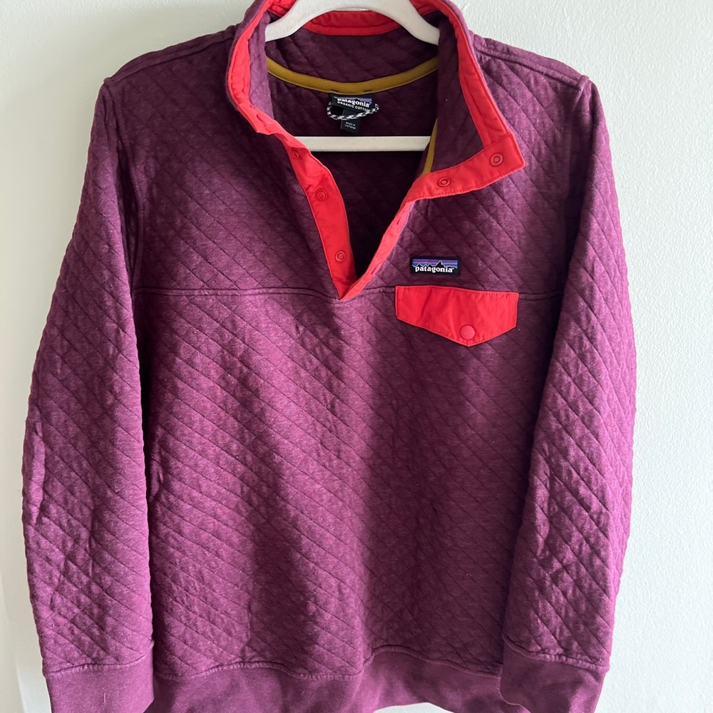 Patagonia Burgundy Quilted 3/4 Pullover